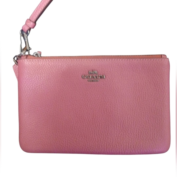 Coach - NWOT - Raspberry Colored Clutch Purse, Zippered Closure, 2 Pockets... - Picture 14 of 16